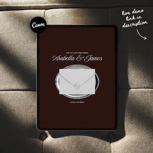 Old Money Save The Date Wedding Website Template: Classic Burgundy Digital Invitation image 11