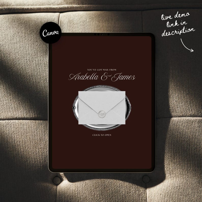 Old Money Save The Date Wedding Website Template: Classic Burgundy Digital Invitation image 11