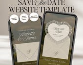 Old Money Lace Save The Date Wedding Website Template: Classic Digital Invitation