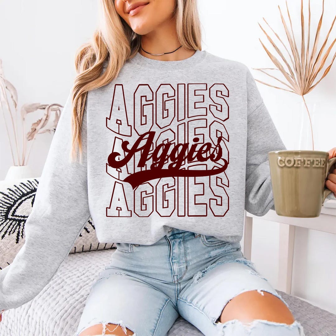 Aggies Mascot PNG, School Spirit Varsity Script Design, Game Day Team ...