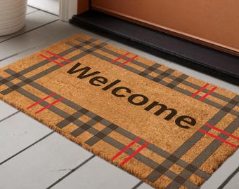 Felpudo de bienvenida para Navidad – Felpudo personalizado – Felpudo de invierno