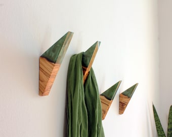 Epoxy-Olive Wood  Hook, Towel Rack Wall Mounted, Wooden Hanger, Coat Hook