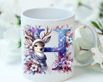Taza navideña personalizada, Taza navideña con nombre personalizado, Taza de chocolate caliente personalizada, Taza de café con monograma, Tazas personalizadas para regalar