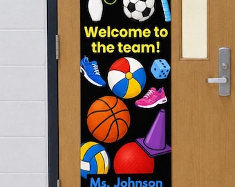 Printable Personalized PE Gym Door Banner Welcome Sign
