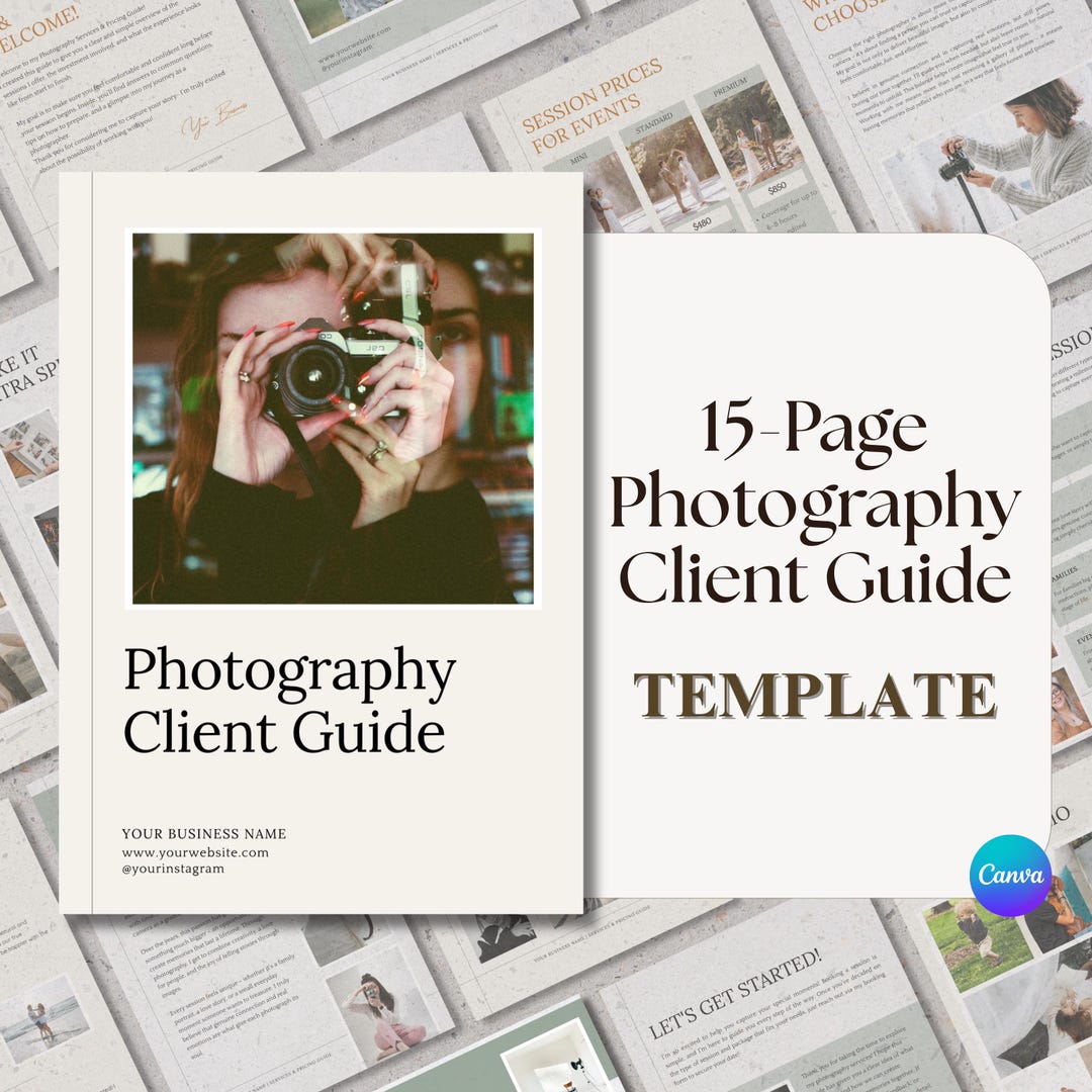 Client Guide Examples Photography Client Guide Template: Editable Canva Price List, Digital ...