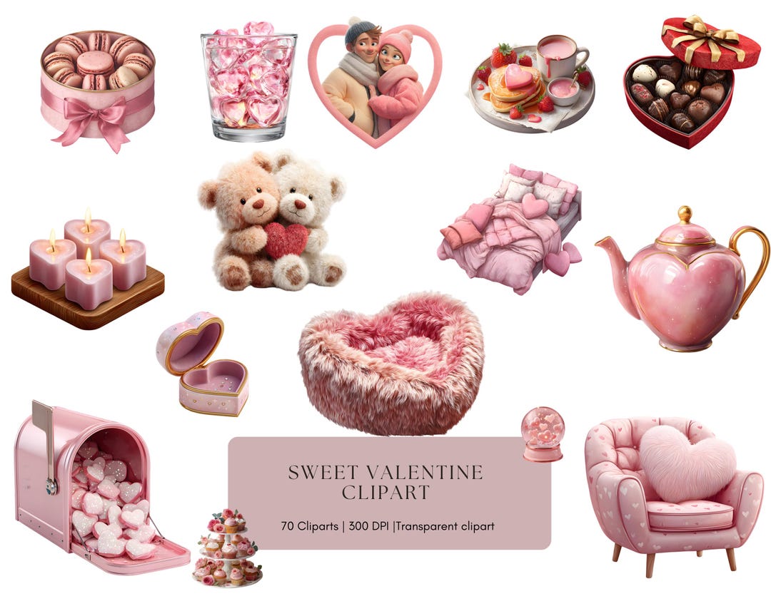 Sweet Valentine Clipart Bundle, Hearts, Love, Teddy Clipart Bundle ...