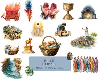 Bible Clipart Bundle png, Bible Story Clipart Bundle png, Christian, Religious Clipart Bundle png