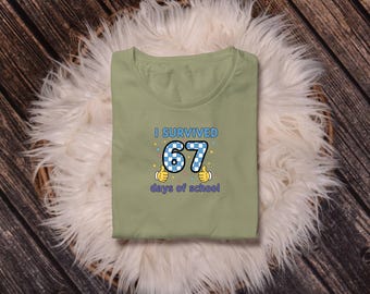 I Survived 67 Days Of School Clipart Bundle Png, Fun and Vibrant 67 Days Of School, T-Shirt Design Bundle Png(Commercial Use, Digital)