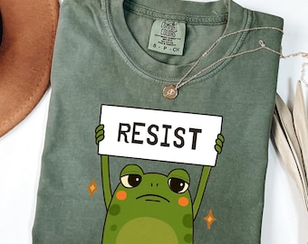 Portland Frog Resist Shirt, Comfort Colors Freedom Frog Shirt, Due Process Tee, Anti Maga Shirt, Anti Trump Sweatshirt, Frog Series Vol 1.