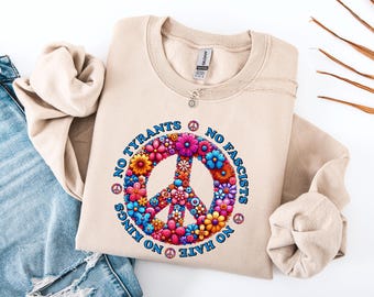 Camiseta "Nosotros, el pueblo, no somos reyes en América", camiseta de protesta por la democracia, camiseta anti-MAGA, camiseta política patriótica, sudadera con la bandera de la democracia estadounidense