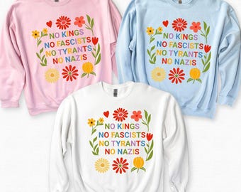 Camiseta "Nosotros, el pueblo, no somos reyes en América", camiseta de protesta por la democracia, camiseta anti-MAGA, camiseta política patriótica, sudadera con la bandera de la democracia estadounidense