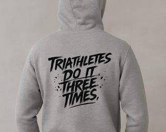 Sweat à capuche Ironman Triathlon – Sweat à capuche de sport pour la natation, le vélo, la course à pied pour les athlètes – Sweat à capuche unisexe – Pull d'athlète – Sweat à capuche d'athlète