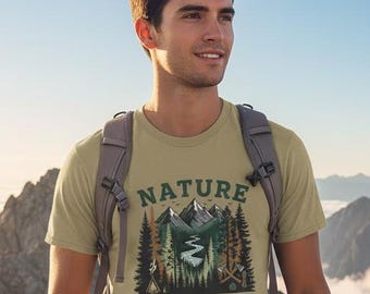 T-shirt unisexe « Amoureux de la nature » – Aventure en plein air, camping, survie, bushcraft