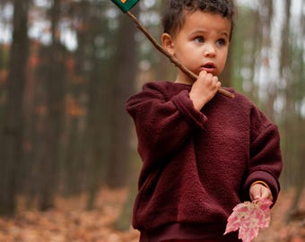 Organic Cotton Oversized Crewneck: Soft Terry or Fleece Robin Sweatshirt