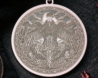 Raven Pendant: Norse Pagan Symbol (Sterling Silver, Multiple Lengths)