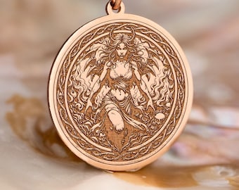Mystical Lilith Necklace - Feminist Gothic Pendant with Wings