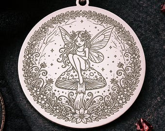 Woodland Fairy Necklace - Nature Spirit Pendant (Gold or Sterling Silver)