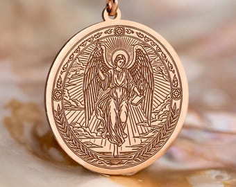 Collar con colgante de ángel: Arcángel Uriel - Joyería de guía espiritual