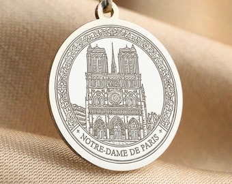 Collar de Notre Dame: joyería cristiana gótica (oro de 14 quilates y plata de ley)