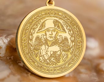 Napoleon Bonaparte Necklace: French Emperor Silhouette Pendant