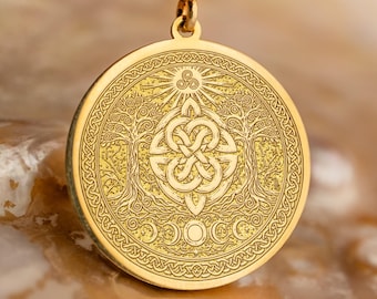 Celtic Knot Pendant Necklace, Sterling Silver Infinity (Adjustable Chain)