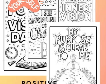 Páginas para colorear de afirmaciones positivas
