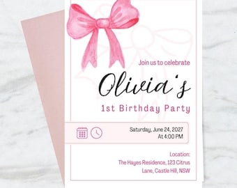 Modern Baby Shower Invitation: Editable Canva Template (Digital Download)