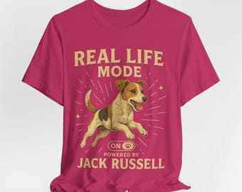 Jack Russell Terrier T-Shirt: Real Life Mode, Dog Lover Gift