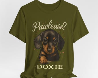 Lustiges Dackel T-Shirt: Vintage Doxie Welpen T-Shirt, Dackel Geschenk