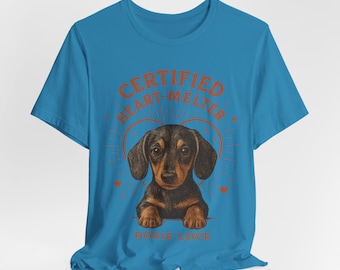 Vintage Dackel Herz-Melter T-Shirt: Lustiges Doxie Geschenk