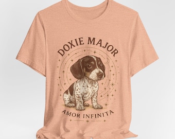 Piebald Dackel T-Shirt: Vintage Style Star Map Tee, Doxie Liebhaber Geschenk