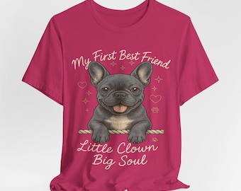 French Bulldog T-Shirt, Vintage Engraved Frenchie, Dog Lover Gift