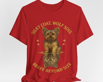 Maglietta Yorkie Wolf Soul: maglietta vintage per amanti dei cani Yorkshire Terrier