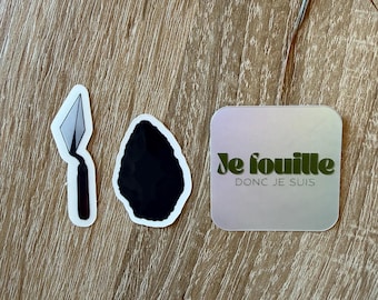 Archäologie-Sticker-Set – Kunst der Vorgeschichte, Vinyl-Sticker, Geschenk für Wissenschaftsbegeisterte, Ausgrabung