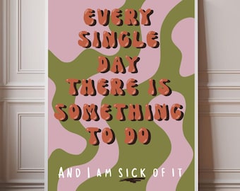 Retro Wall Print | Funny  Home Decor |  Bold Humour Art Print | Edgy Print
