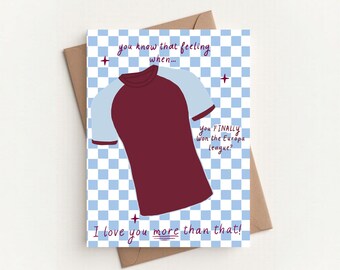Football Fan Anniversary Card | Europa League Win Love Message