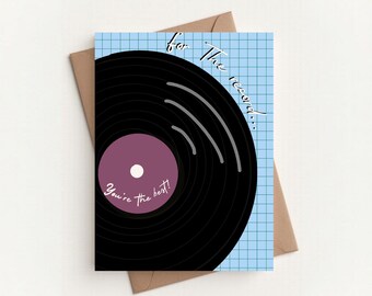 Teacher Thank You Card | Vinyl Record Design, Music Teacher Appreciation