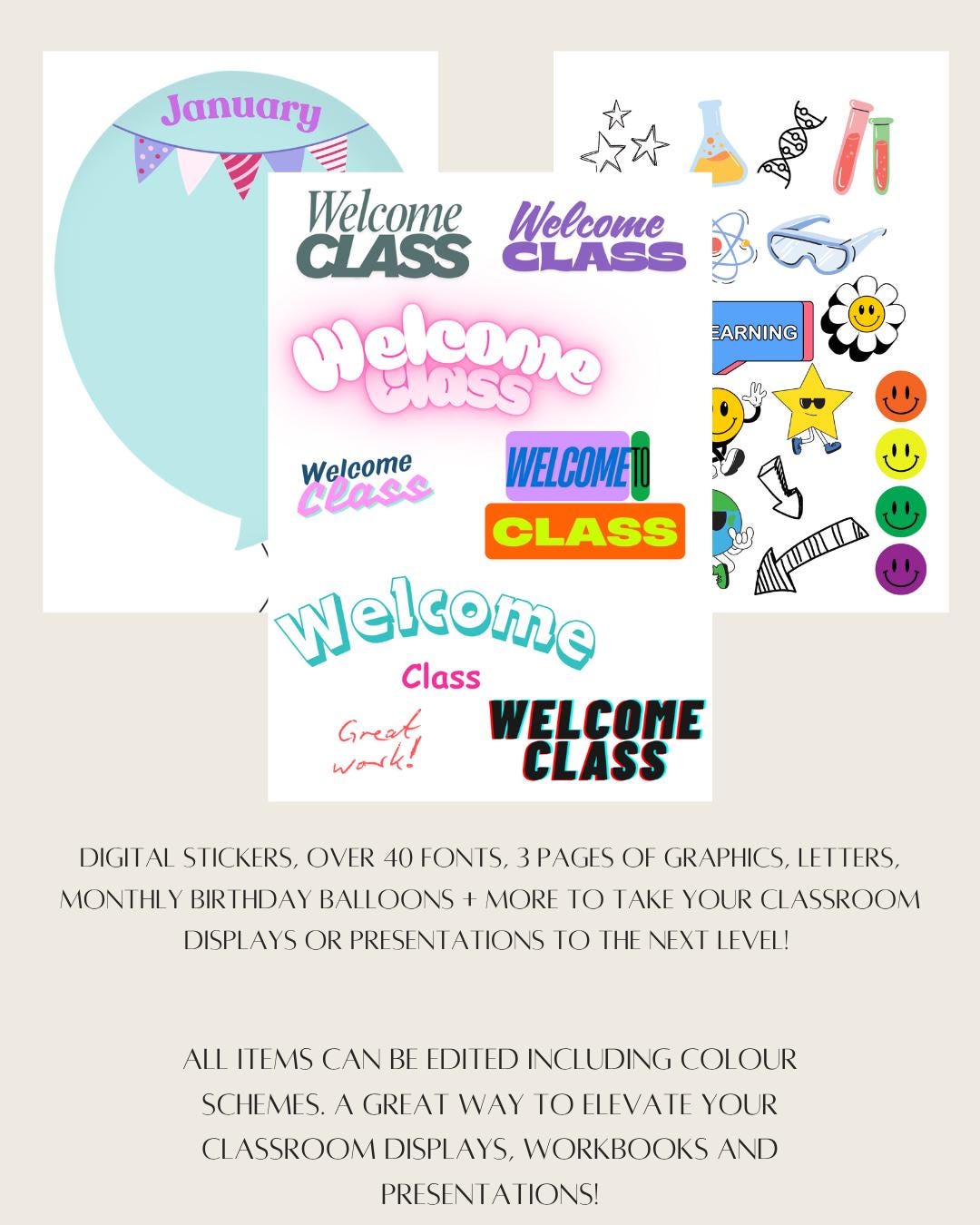 Editable Teacher Display Pack | Classroom Decor | Birthday Balloons ...
