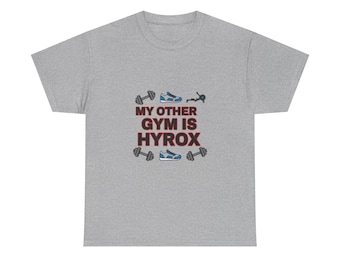 My Other Gym Is Hyrox T-Shirt | Hyrox Fitness Tee, Dumbbells & Shoes