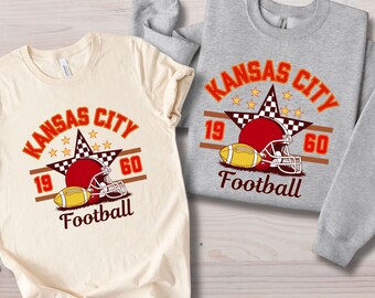 Kansas City Football Shirt, Retro Graphic Tee, Game Day Apparel