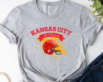 Kansas City Football Helmet Graphic Tee, Game Day Apparel