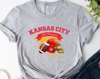 Kansas City Football Graphic Tee, Retro Game Day Shirt