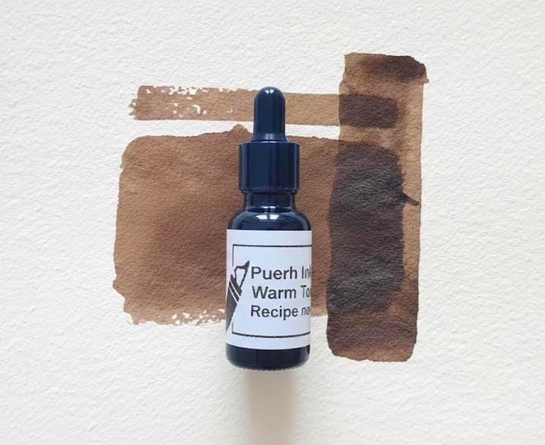 Puerh Tea Ink: Handmade Earthy Brown Ink for Dip Pen & Watercolor ...