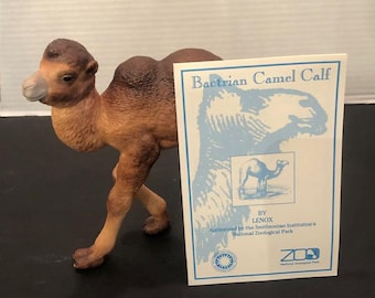 Vintage LENOX Bactrian Camel Calf Figurine Fine Porcelain 1995 Smithsonian Institution