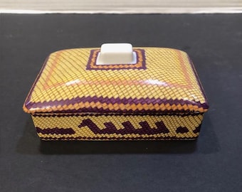 Vintage Sigma Taste Setter Museum of the American Indian Trinket Jewelry Box - Japan