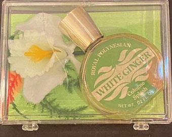 Vintage Royal Polynesian White Ginger Cologne Splash in Original Box