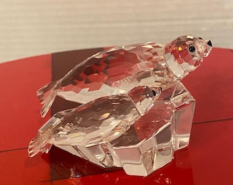 Vintage Swarovski Crystal "Save Me-the Seals" 1991 Annual Edition Signed with COA & Original Box
