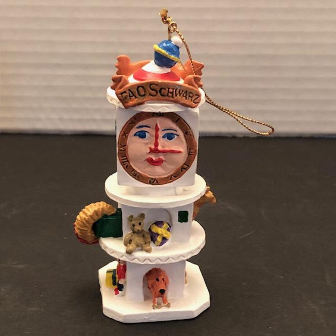 Vintage Christmas Ornament FAO Schwarz Clock Tower - Etsy