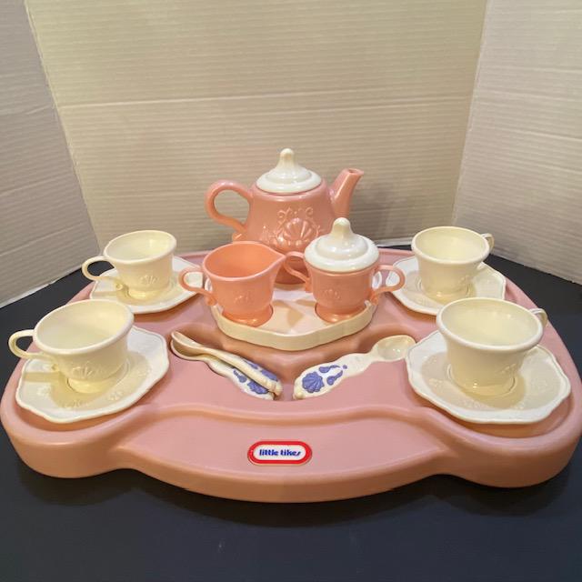 Vintage Little Tikes Victorian Elegant Tea Set Tray Service for 4