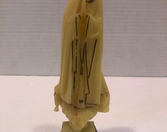Vintage VIRGIN MARY FATIMA Phosphor 7"H Statue Figurine - Portugal